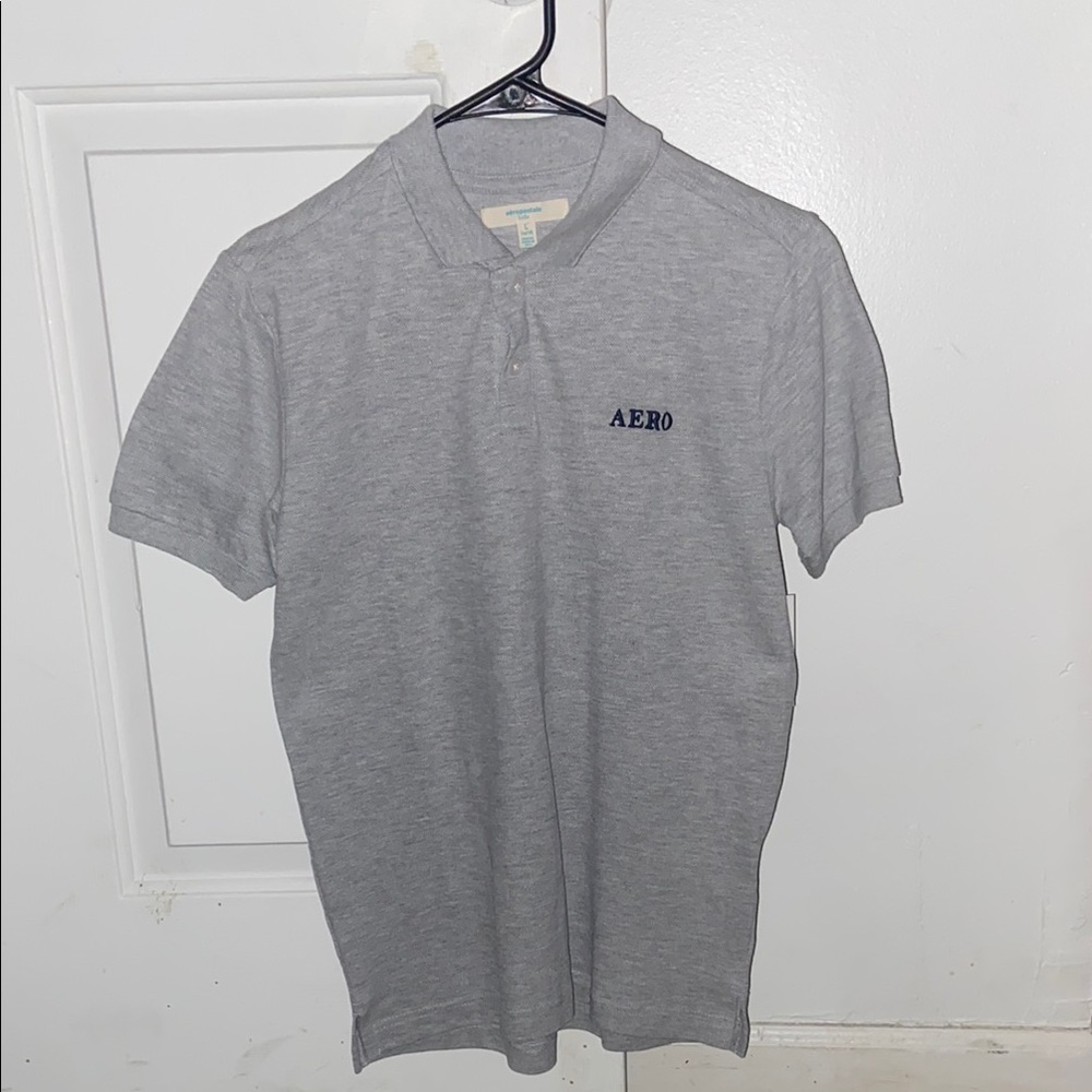 Aeropostale Gray Polo Shirt Classic Design Short Sleeves